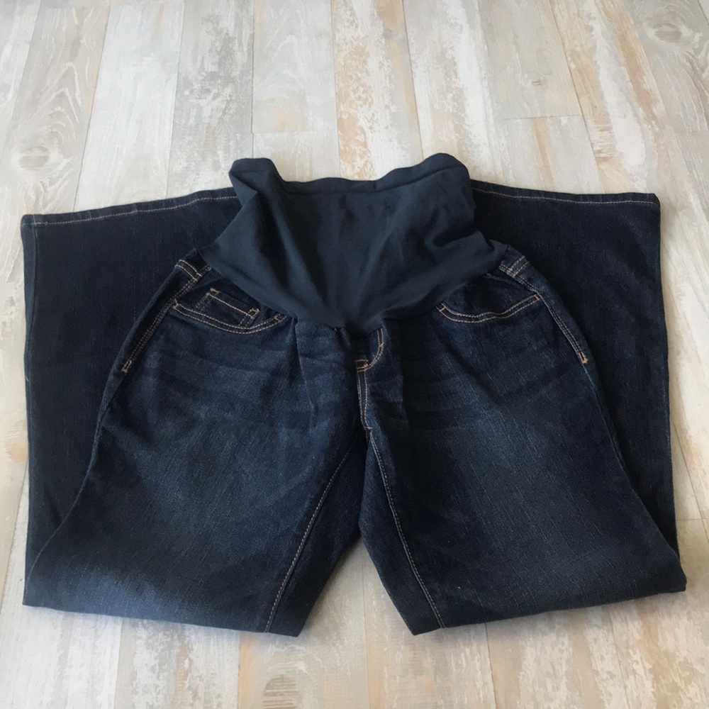 NWOT indigo blue maternity jeans size small petite - Picture 2 of 7